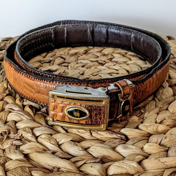 Ralph Lauren Other - RALPH LAUREN VINTAGE 1980'S LEATHER POLO BUCKLE  MENS BELT 42" ADJUSTABLE WAIST